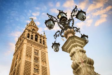 Giralda, Seville, Endülüs, İspanya Sevilla Katedrali çan kulesi