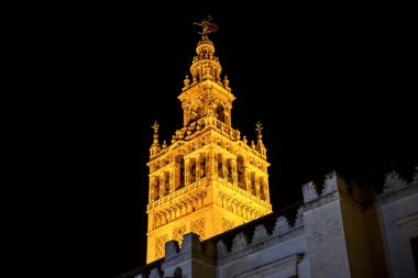 Giralda, Seville, Endülüs, İspanya Sevilla Katedrali çan kulesi