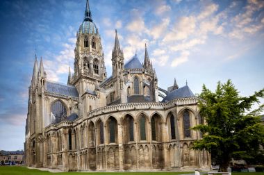 Bayeux Ortaçağ Katedrali Notre Dame, Calvados bölümü Normandy, Fransa