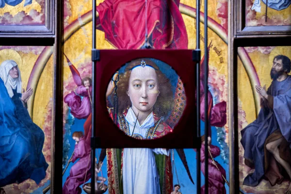 Polyptych Poslední Soud Dílem Rogier Van Der Weyden Hospice Beaune — Stock fotografie