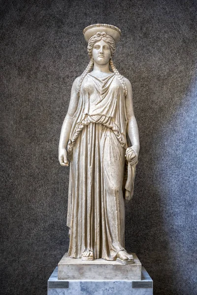 梵蒂冈博物馆 罗马雕塑 石女雕像雕像 — 图库照片