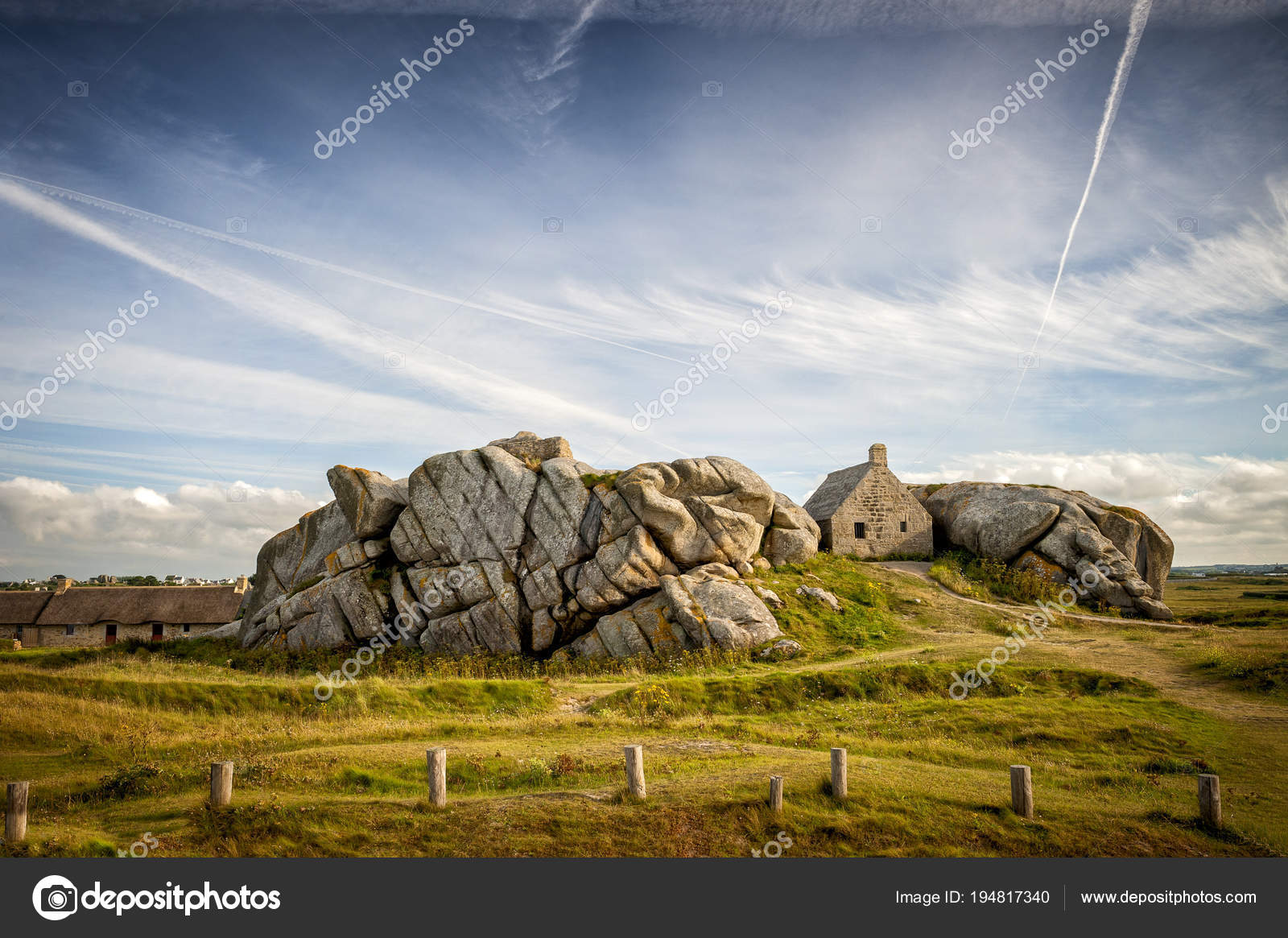 Haus Zwischen Den Felsen Meneham Dorf Kerlouan Finistere Bretagne