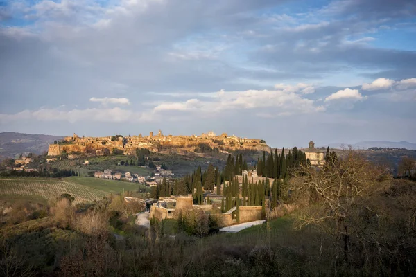 Hermosa Vista Del Casco Antiguo Orvieto Umbría Italia —  Fotos de Stock