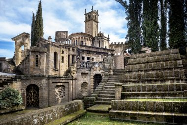MONTEGABBIONE: Scarzuola, the Ideal City, the surreal work of art designed by Tommaso Buzzi, Inside the park of ancient Catholic sanctuary in the country of Umbria region. Italy. clipart