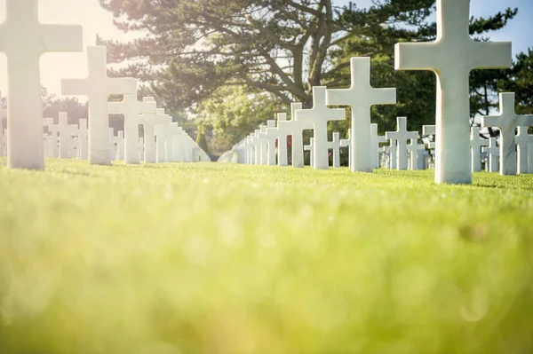 Αμερικανικό Νεκροταφείο Στο Omaha Beach Νορμανδία Γαλλία — Φωτογραφία Αρχείου