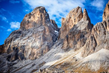 Sassolungo - Langkofel, Cinque Dita (Beş Parmak) Dağları, Dolomite Alpleri, Trentino Alto Adige Güney Tyrol, İtalya