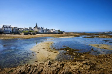 Fransa 'nın kuzeyindeki Roscoff kasabası. Finistere, Fransa