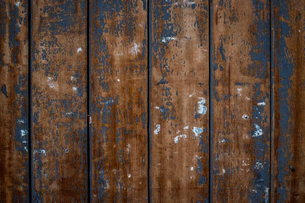 Drewniane Wykończenia Niebiesko Białymi Resztkami Farby Tle — Zdjęcie stockowe