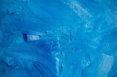 Akrilik mavi doku malzeme tuval el boyalı arka plan üzerinde soyut