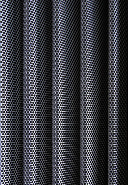 Fond Vertical Rayé Aluminium Métallique Perforé Texture Ondulée Réticulée — Photo