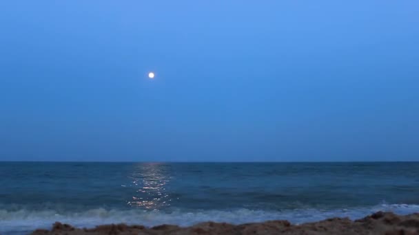 Deniz yüzey Timelapse ay ışığının — Stok video