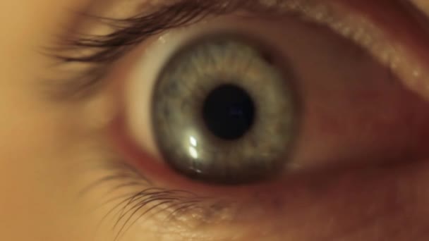 A blinking green eye — Stock Video