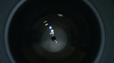 Kamera baş cam. Yakın lens kamera diyafram açma kadar