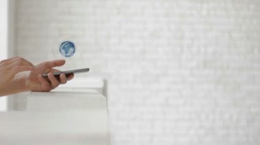 Toprak metalleri hologram ve alma metin el denize indirmek