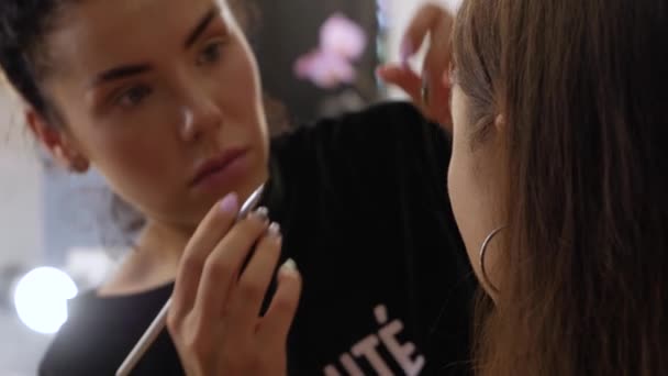 Professionele make-up — Stockvideo