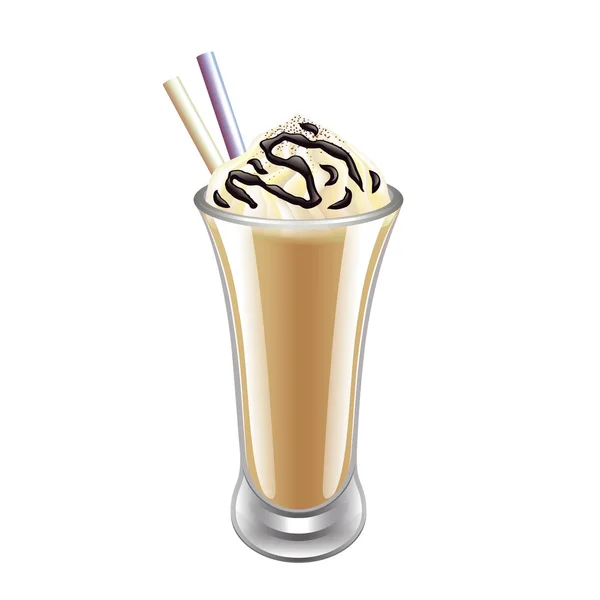 Frappe iced koffie geïsoleerde vector — Stockvector