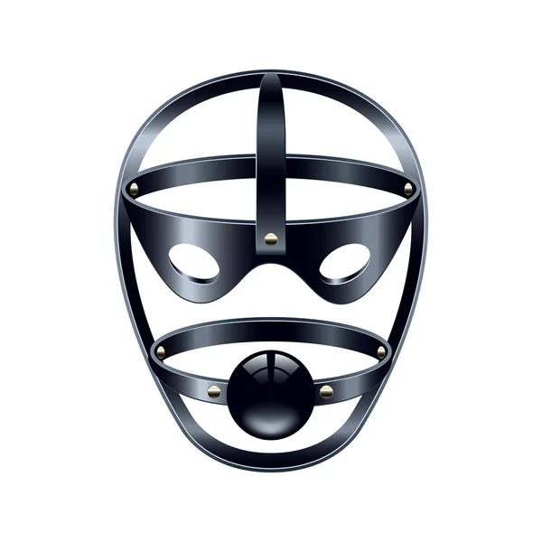 Obličejová maska s roubík izolované na bílém vektor — Stockový vektor
