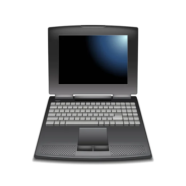 Vintage Laptop isoliert auf weißem Vektor — Stockvektor