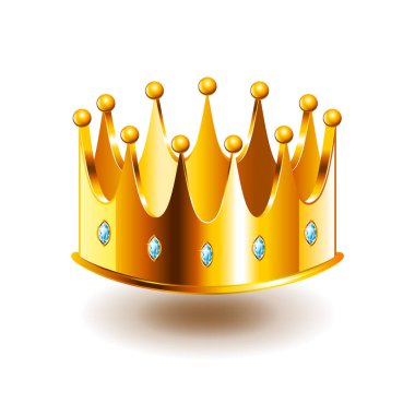 Klasik taç izole üzerinde beyaz vektör