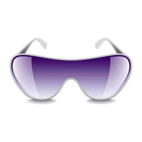 Lunettes de soleil violettes isolées sur vecteur blanc — Image vectorielle