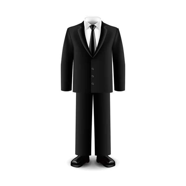 Businessman suit isolated on white vector — Stock Vector