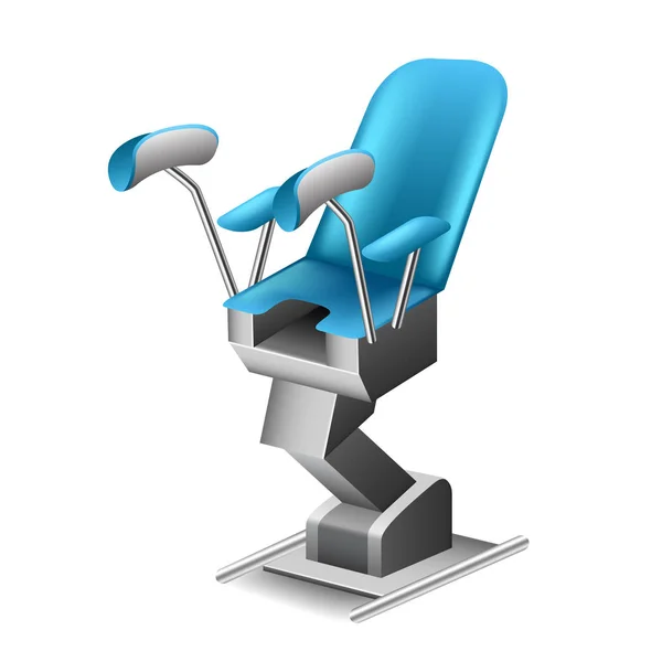 Jinekolojik sandalye üzerinde beyaz vektör izole — Stok Vektör