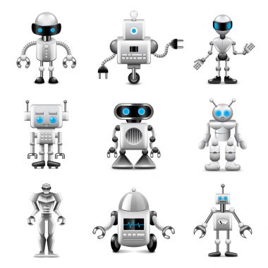 Robotlar simgeler kümesi vektör