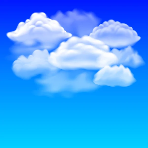 Cielo azul y nubes Vector Fondo — Vector de stock