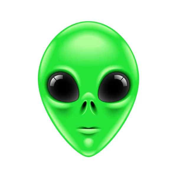 Alien gezicht geïsoleerd op witte vector — Stockvector