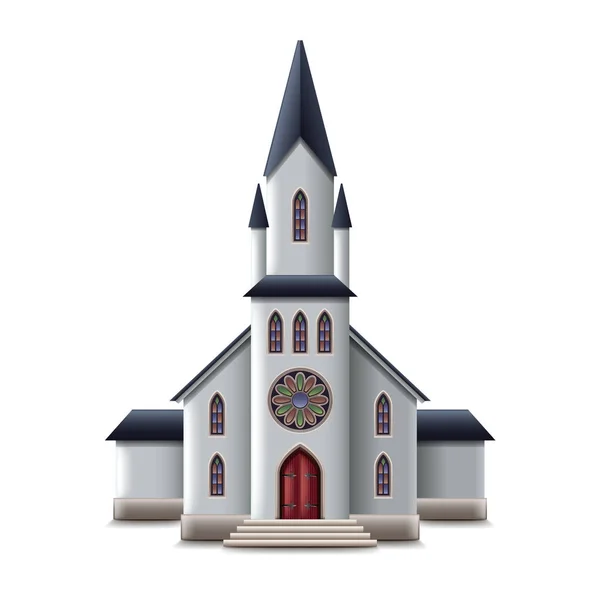 Католицька Церква ізольовані на білий векторний — стоковий вектор