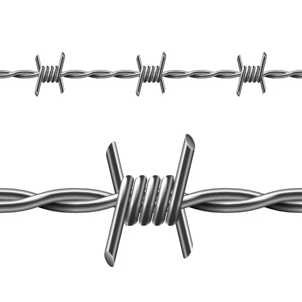Sömlös taggtråd isolerad på vit vektor — Stock vektor