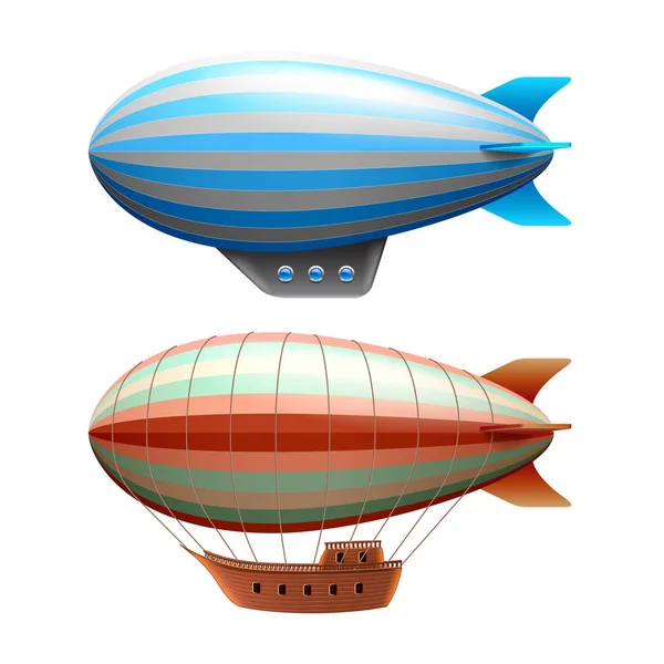 Airship isolated on white vector — Stock Vector