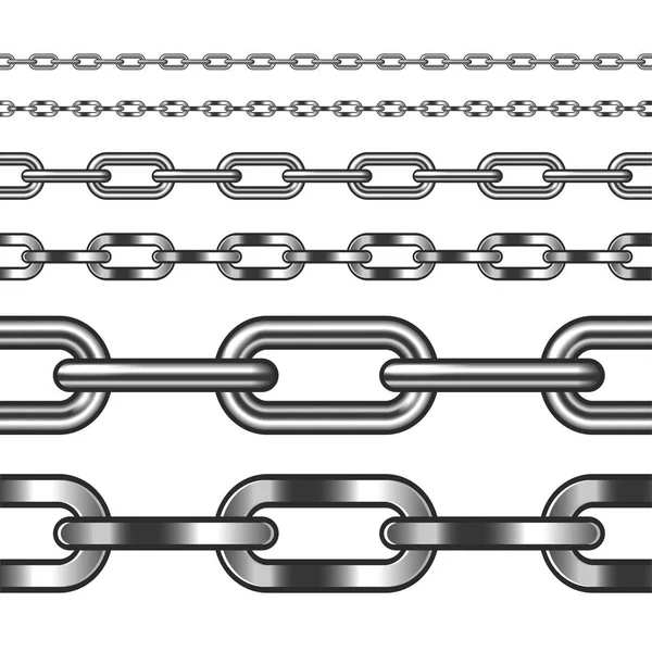 Seamless chain isolated on white vector — Stock Vector