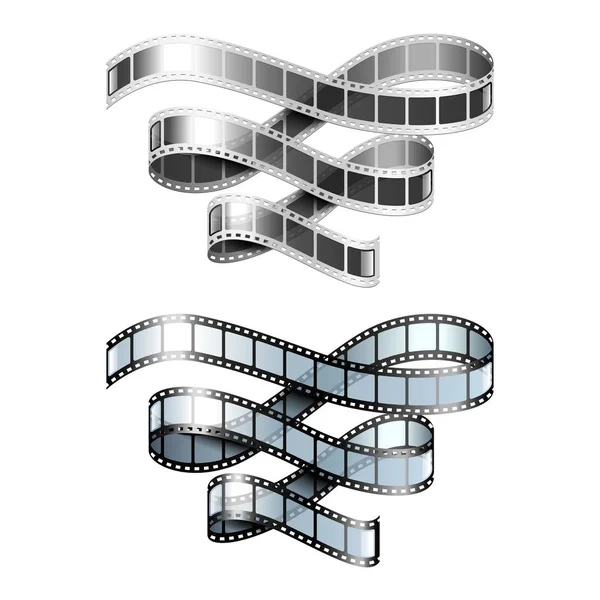 Film strip, elkülönített, a fehér vektor — Stock Vector