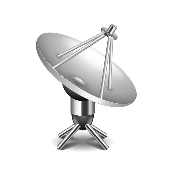 Satellite dish isolated on white vector — Stock Vector