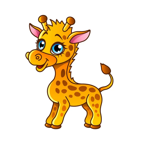 Cartoon giraff isolerade vektorillustration — Stock vektor