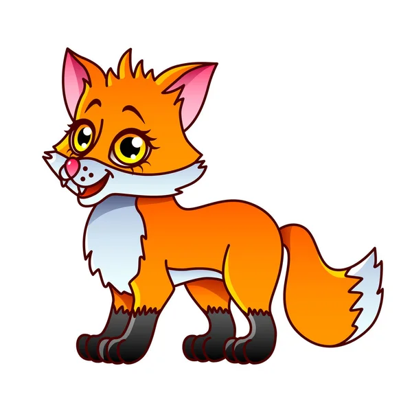 Cartoon fox geïsoleerd vectorillustratie — Stockvector