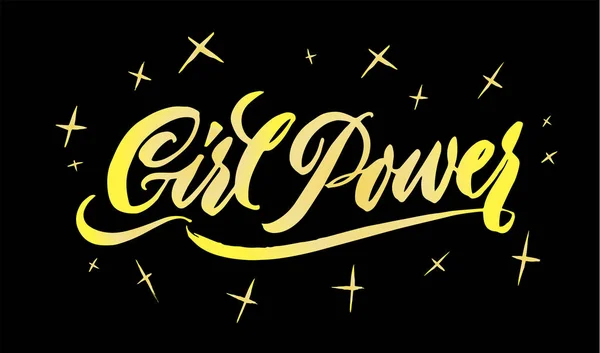 Girl Power nápis štětec — Stockový vektor