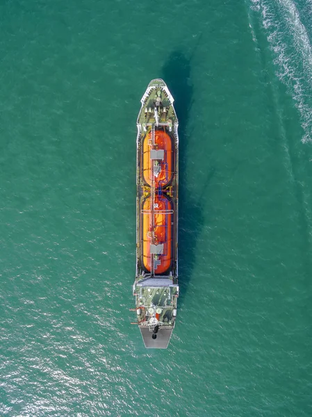 Hava üstten görünüm tanker gemi park Denizi .