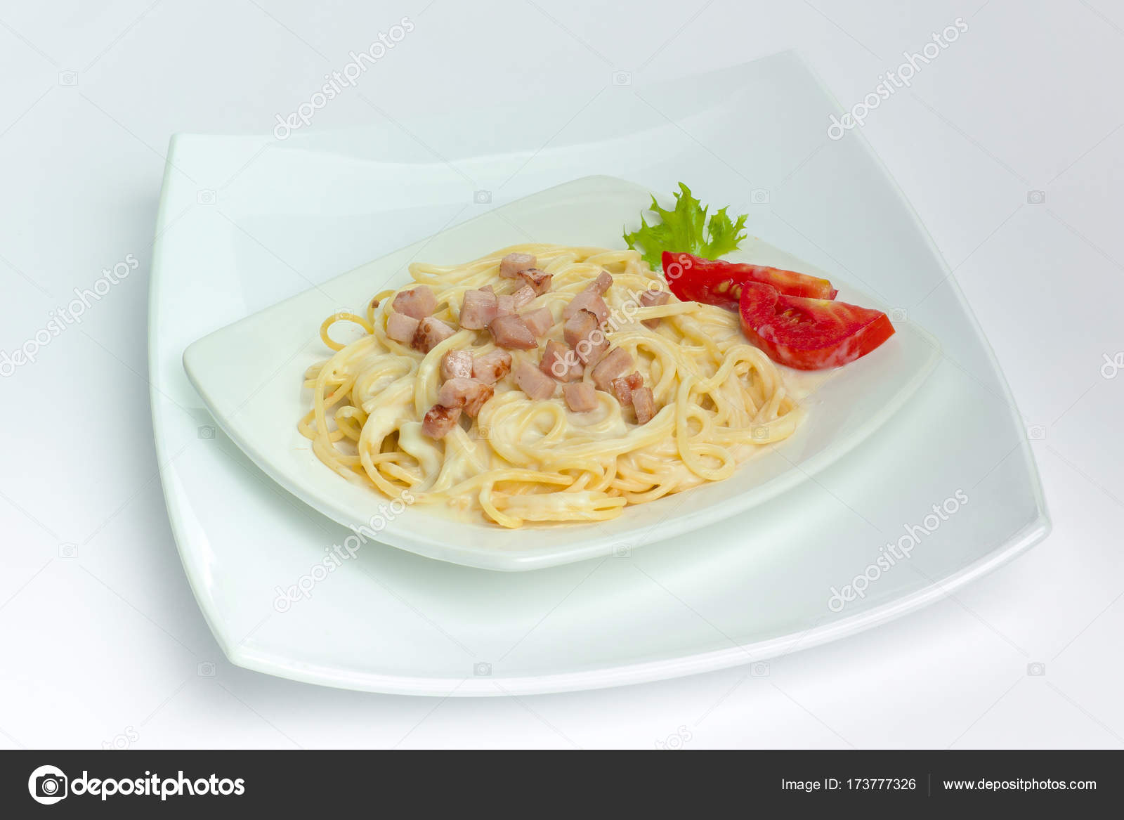 Спагетти с копченым мясом Спагетти с копченым мясом