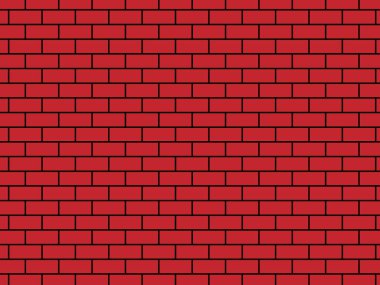Vektör çizim arka plan - brick kırmızı renk.