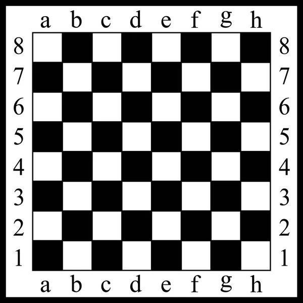 Ilustração vetorial de um tabuleiro de xadrez. Células brancas e negras . —  Vetores de Stock