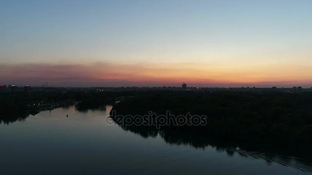 Belgrado Panorama Crepúsculo — Vídeo de stock