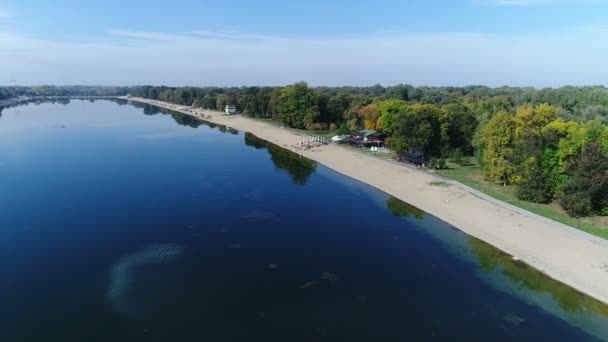 Luchtfoto Uitzicht Lake — Stockvideo