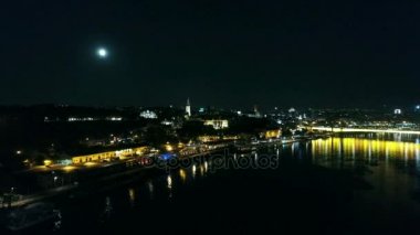 Nehir banka gece hava görünümünü 2