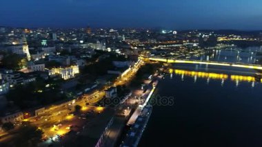 Şehir Manzaralı gece hava