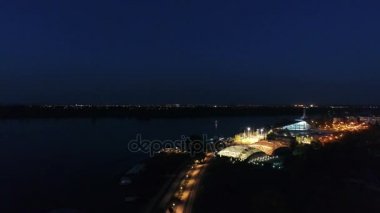 Nehir banka gecede 2 havadan görünümü