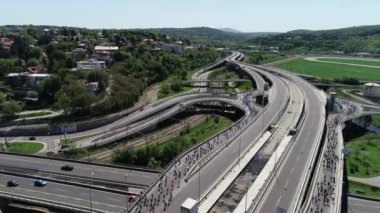 2018 Belgrad Maratonu havadan görünümü