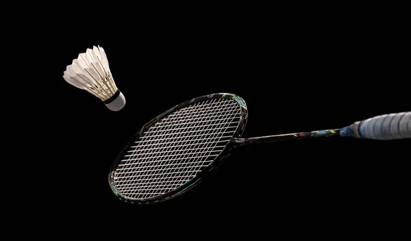 Badminton action , Badminton shuttlecock, Fast Shuttlecock — Stock Photo, Image