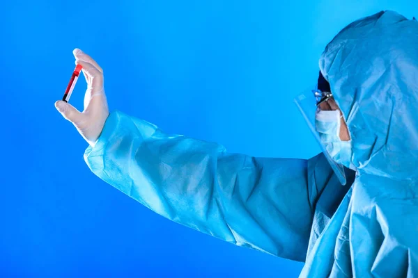 Test Tube Coronavirus Hands Medical Scientist — Photo